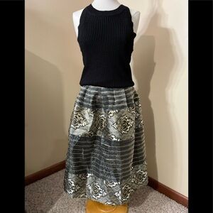 Jealous Tomato Black and Gold Long Skirt Sz L